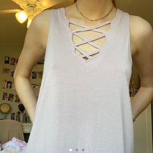 blush american eagle tank